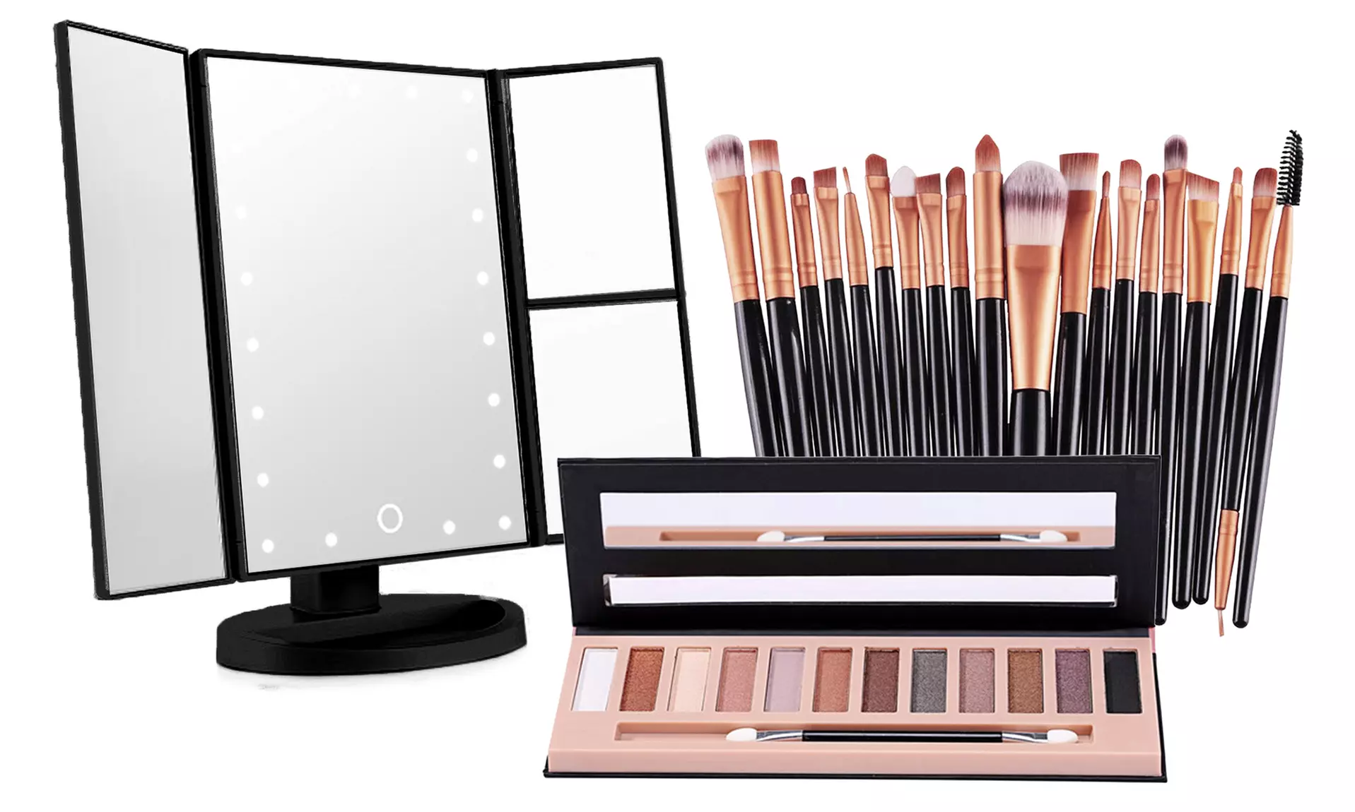Ultimate Beauty Kit -12 Color Eyeshadow and 20 Brushes Set with Cosmetic Mirror - Image 5
