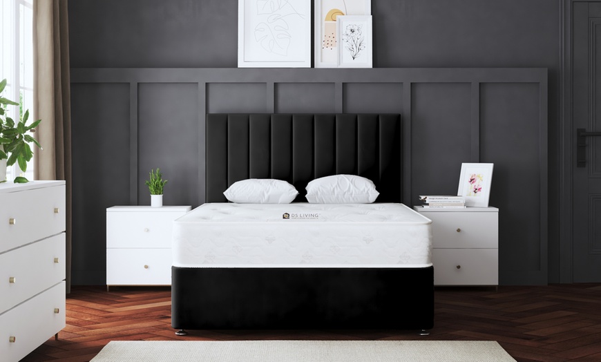 Image 11: Amelia Panel Divan Bed with Two Drawers with an Optional Mattress