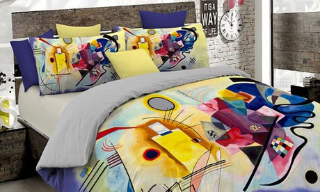 Parure copripiumino matrimoniale Sogni d'autore Made in Italy disponibile in varie fantasie