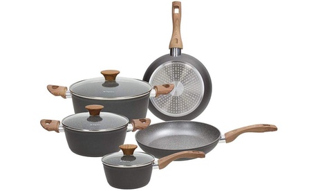 Batteria 8 pezzi Tognana in legno e pietra adatta anche alla cottura ad induzione
