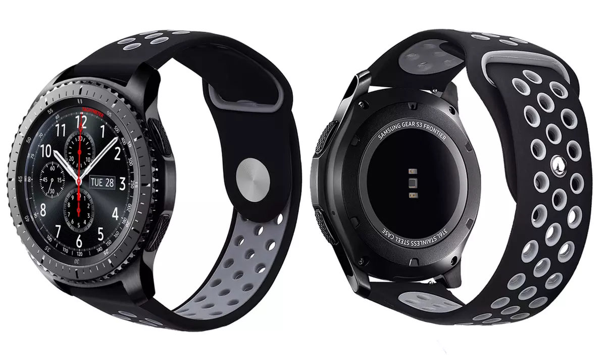 Breathable Silicone Bands for Samsung Gear S3 Classic and Frontier - Second Medium