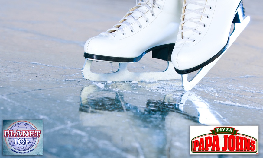 Image 1: Ice Skating with Pizza Meal