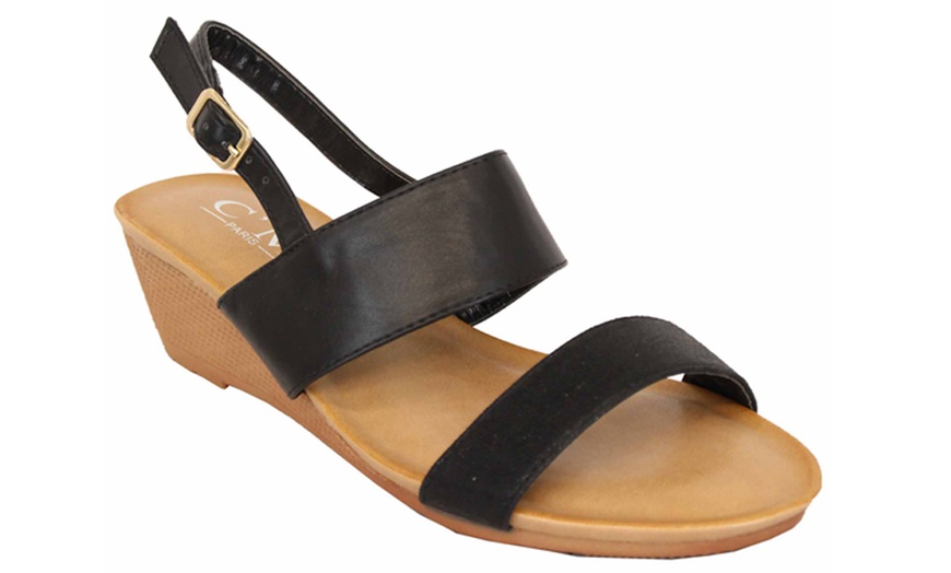 Image 3: Women's Slip-On Wedge Heel Sandals