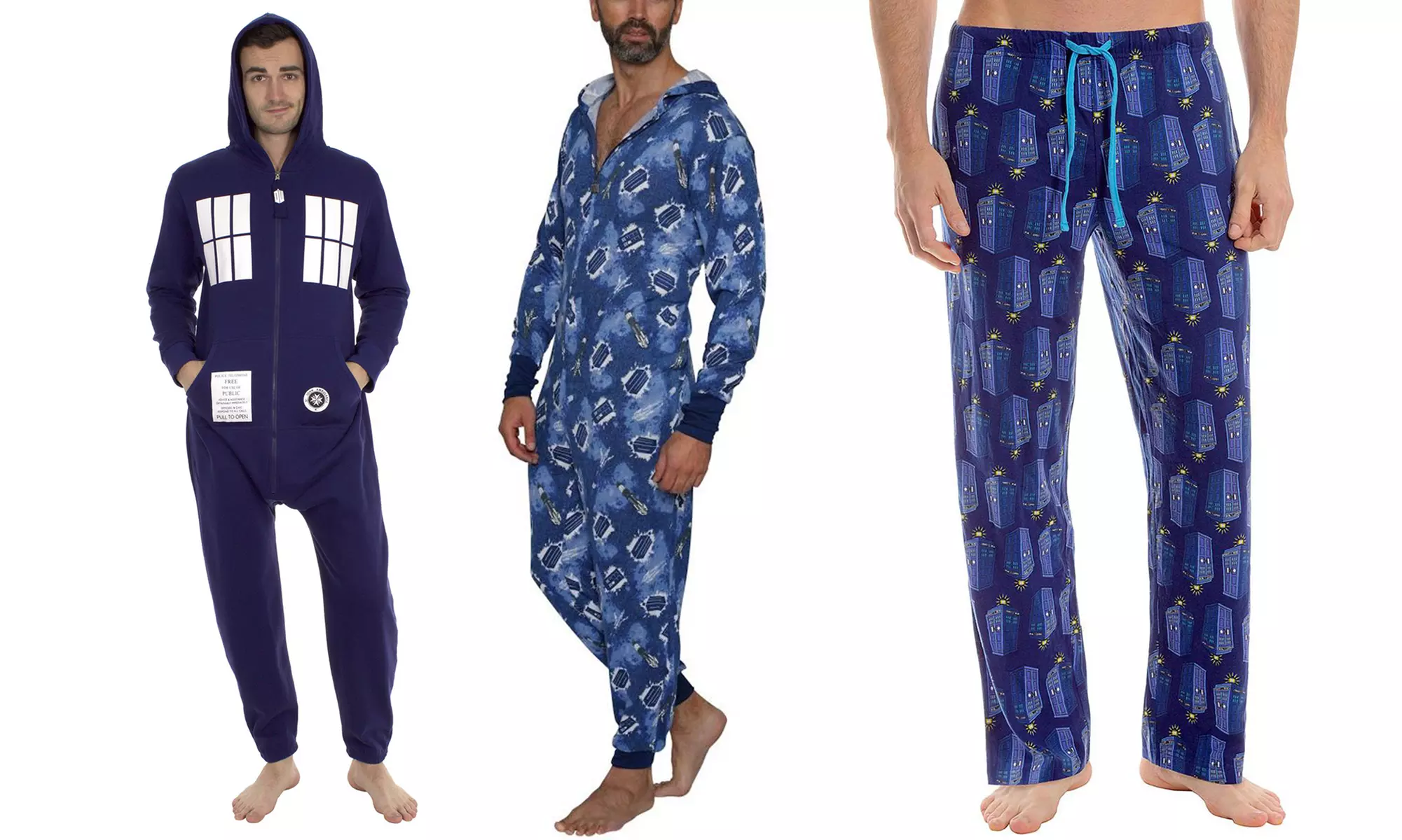 Doctor Who Men's Sleepwear Pajama Onesies and Pajama Pants - Primary Image