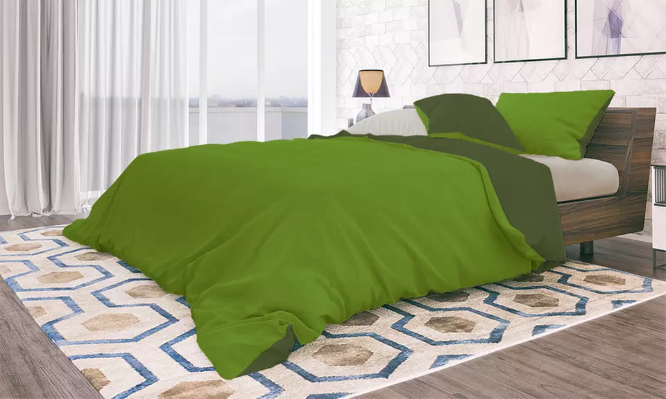 Set copripiumino e federe in microfibra con lenzuolo sotto