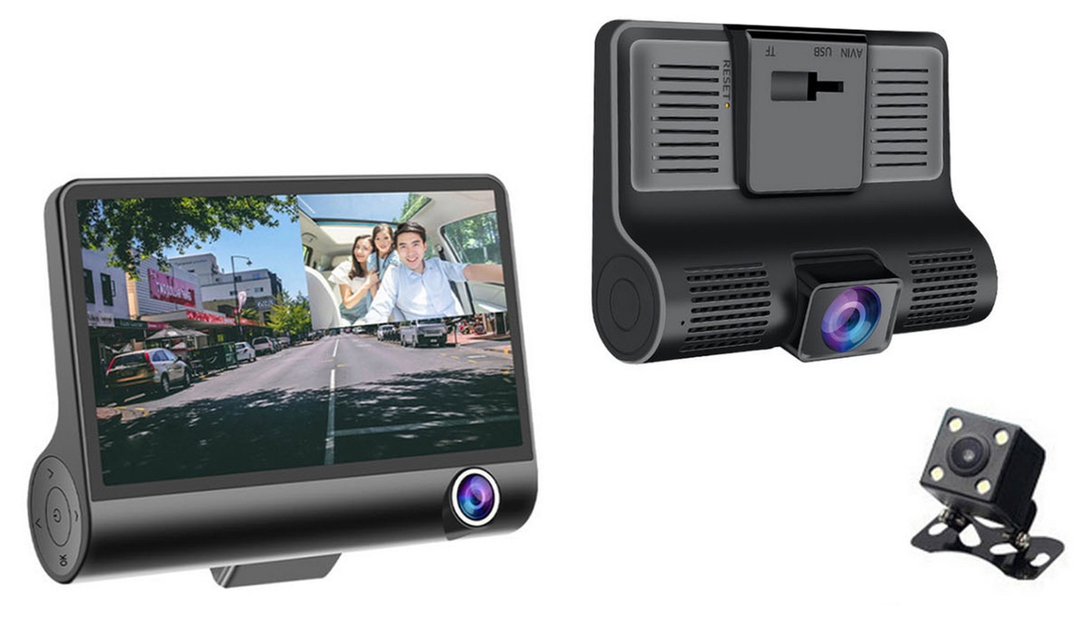 Dash cam a tripla visione