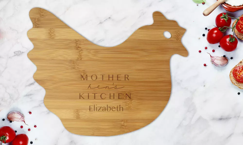 One or Two Custom Hen-Shaped Bamboo Cutting Boards from Monogram Online (Up to 50% Off) - Primary Image