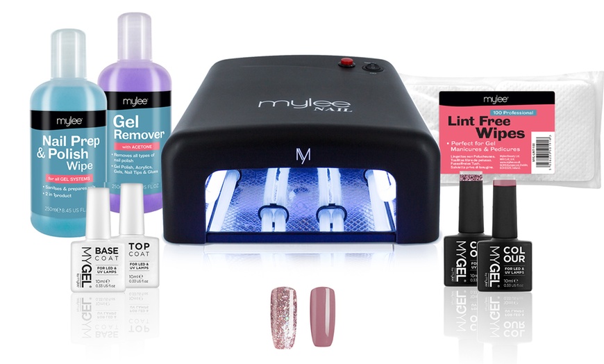 Image 1: Mylee UV Lamp with Gel Nail Essentials Kit