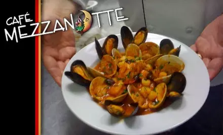 $20 for $40 Worth of Fine Italian Cuisine and Drinks at Café Mezzanotte - Primary Image