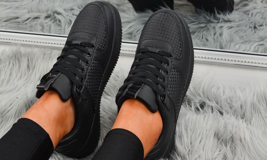 Image 9: Women's Lace-Up Sneakers