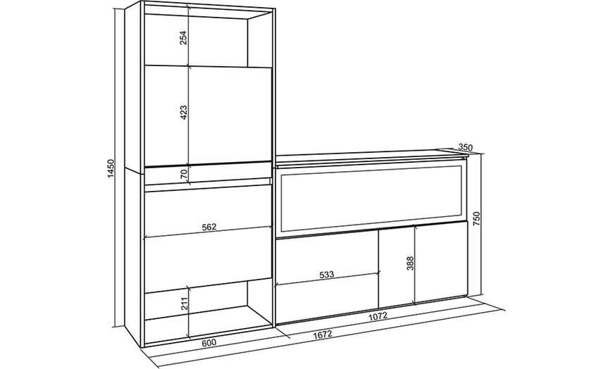 Image 31: Scarpiera, Credenza, Camino elettrico