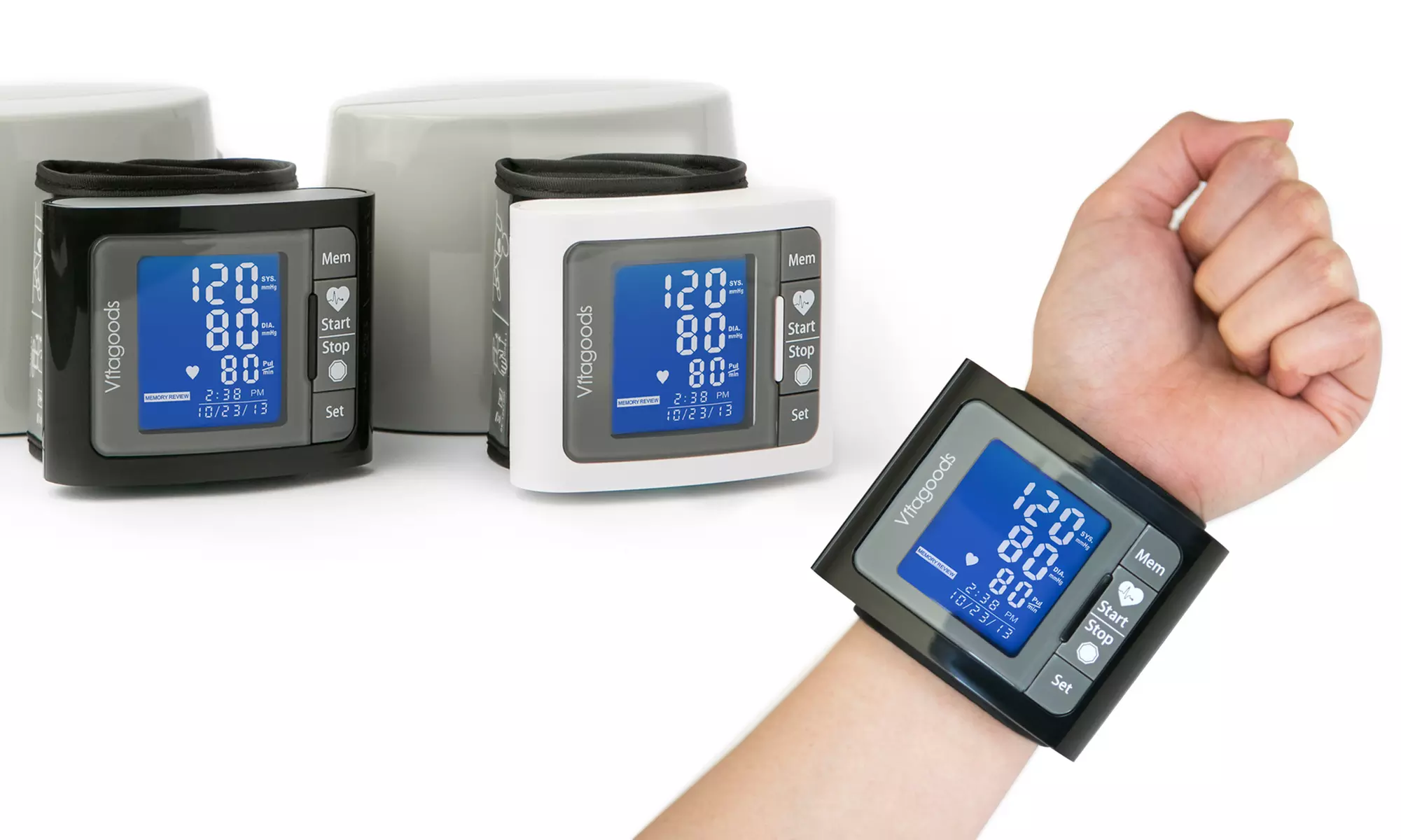 Vitagoods Wrist Blood Pressure Monitor with Case - Primary Image
