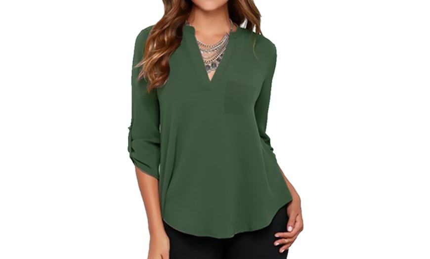 Image 4: Women's V-Neck Blouse