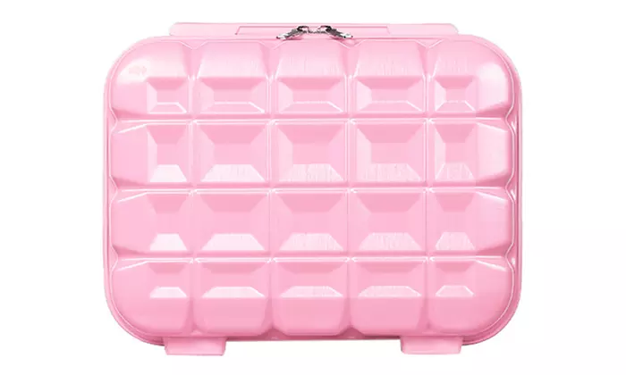 4-delige kofferset of individuele koffer met roze wafelontwerp