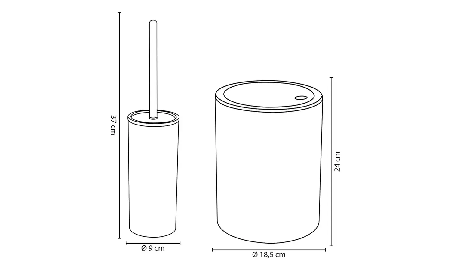 5-teiliges Badezimmeraccessoires-Set