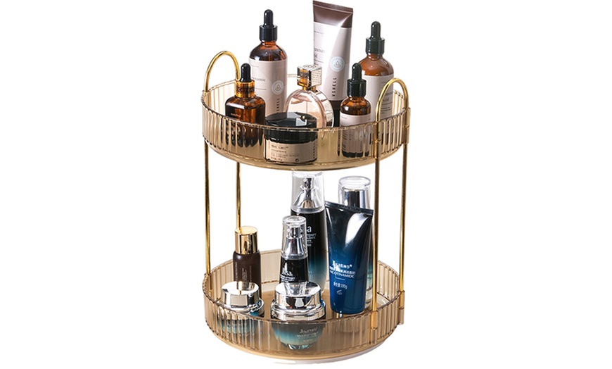 Image 3: 360° Rotating Cosmetics Organizer