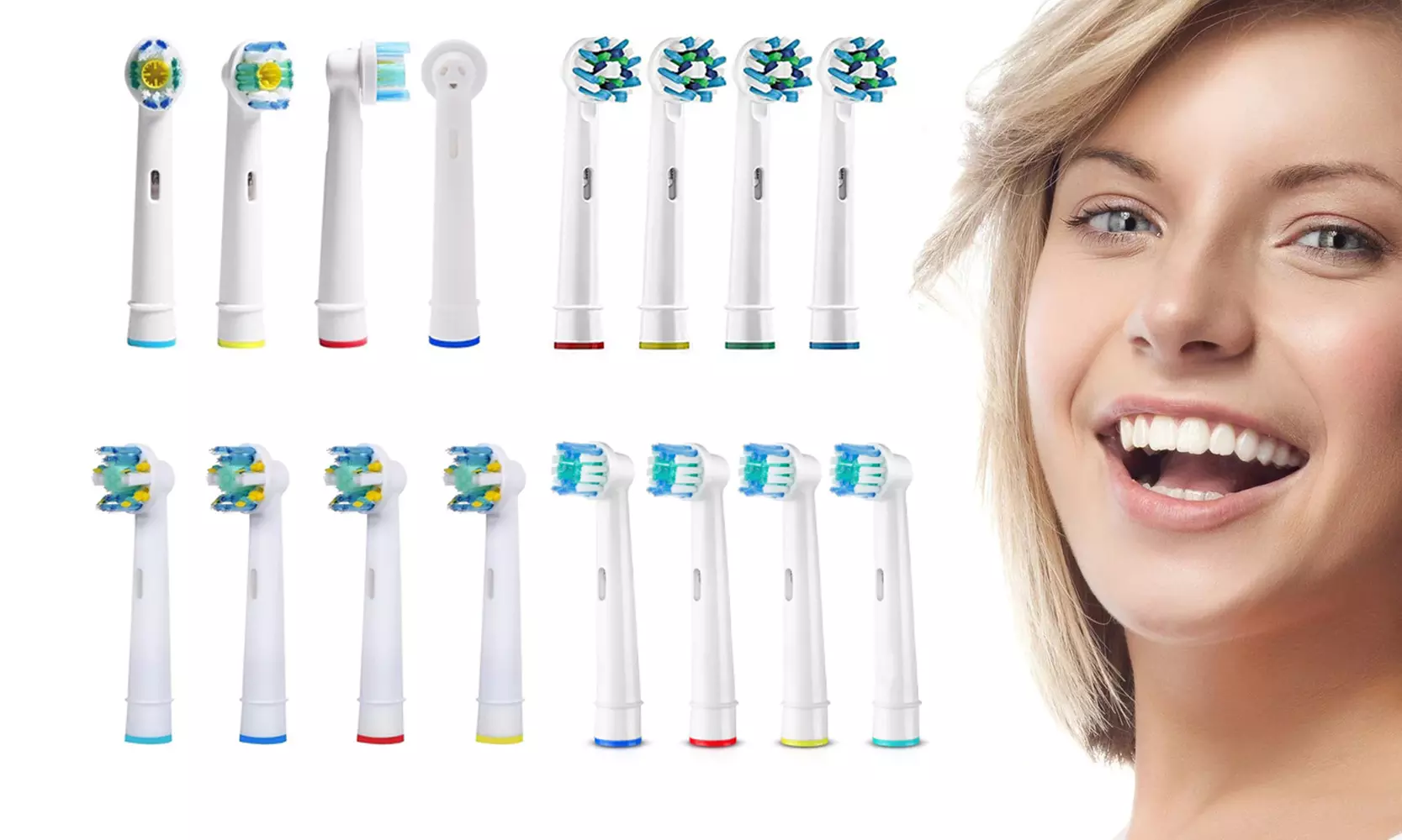 Pack de 4 cabezales para cepillo de dientes eléctrico