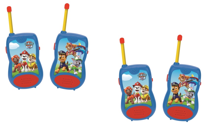 Image 3: One or Two Pairs of Lexibook PAW Patrol Walkie Talkies for Children