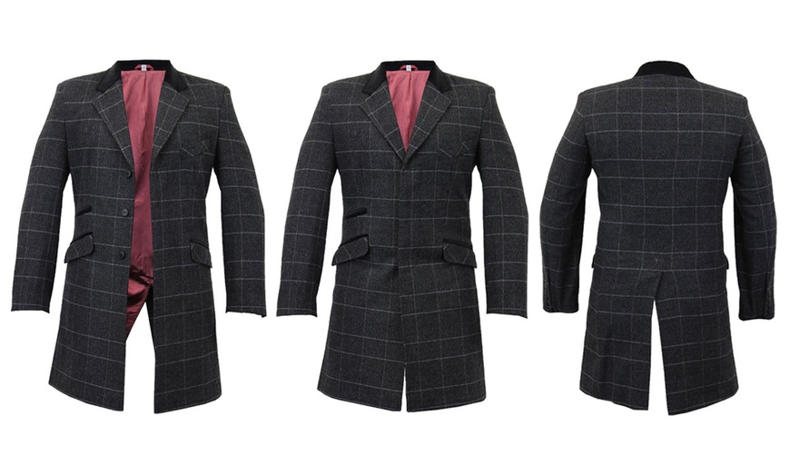 Image 3: Men's Checked Coat