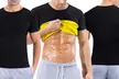 Men's Hot Waist Trimmer Shirt Set with Toning Sweat Gel - Second Medium