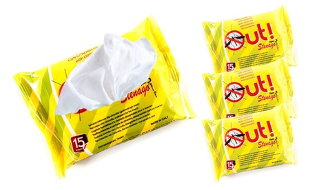 Fino a 50 confezioni da 15 salviettine antizanzare alla citronella