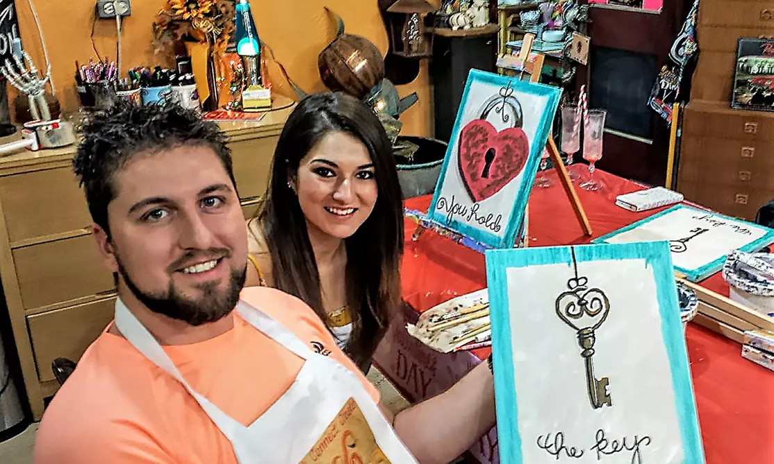 Canvas Painting Class for One, Two, or Four at Canvas and Coffee (46% Off) - Primary Image