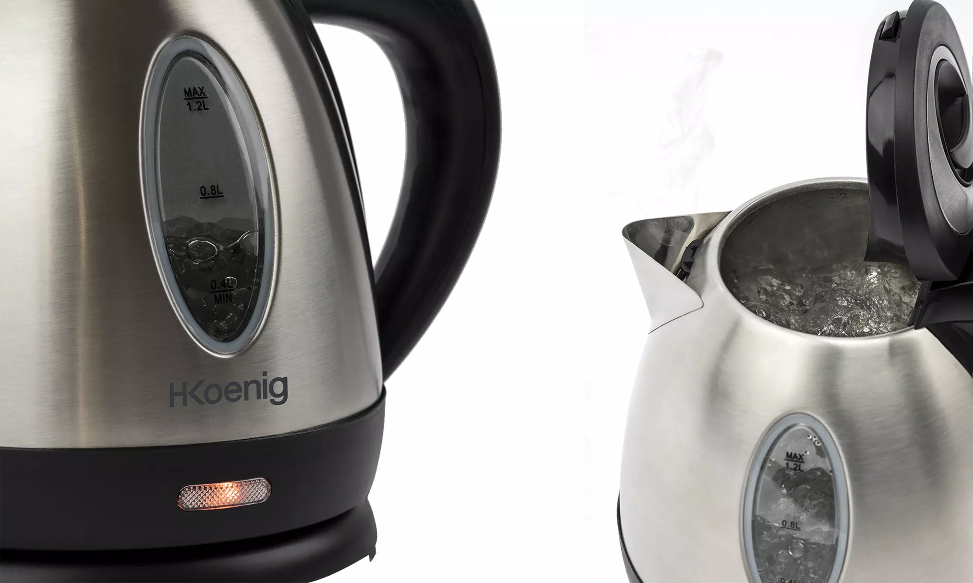 Bouilloire électrique 1.2L H.Koenig - Second Medium