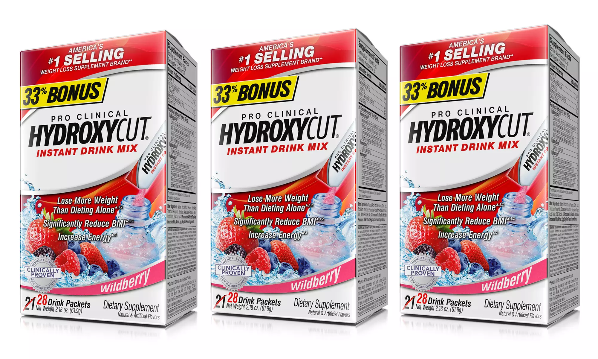 Hydroxycut Pro Clinical Instant Drink Mix Weight Loss Supplement (1-, 2-, or 3-Pack) - Primary Image