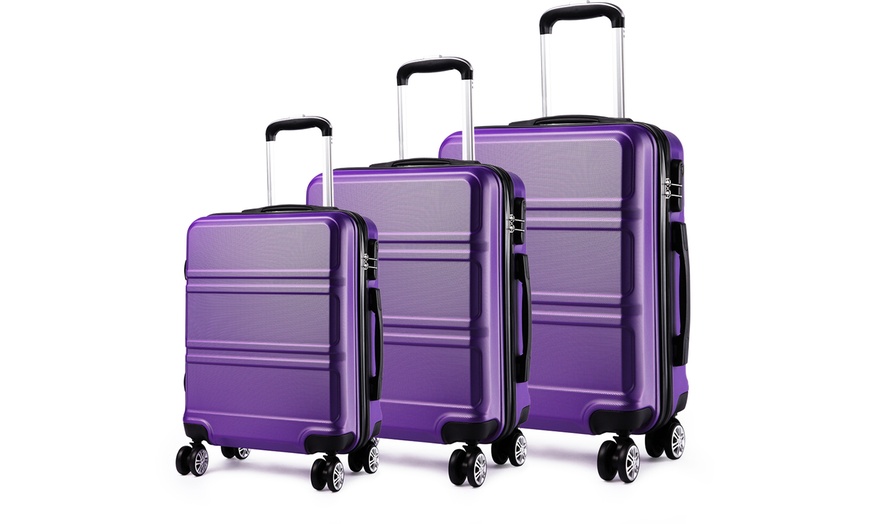 Image 4: Kono ABS Three Suitcase Set