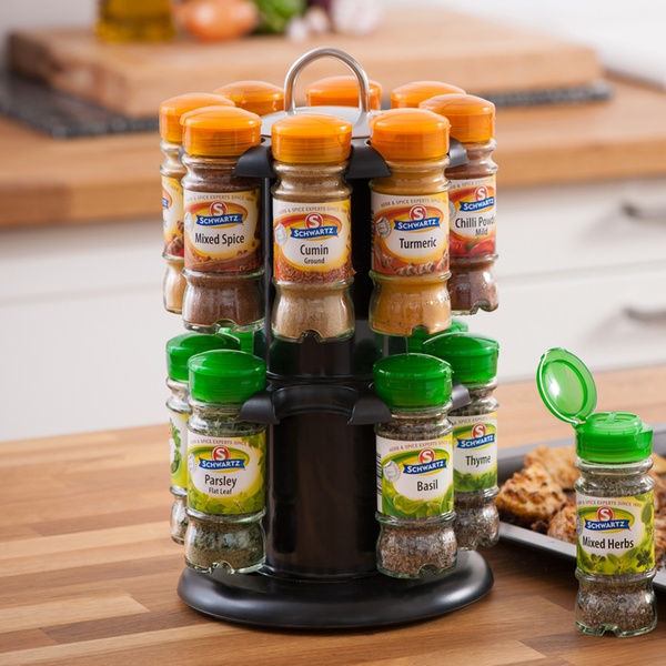 schwartz revolving spice rack