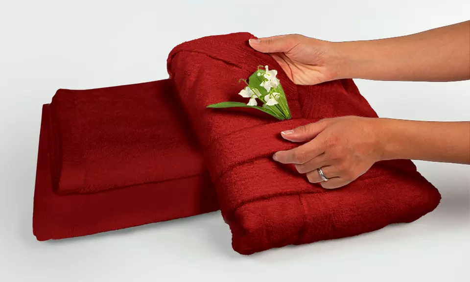 Set con accappatoio, asciugamano e salvietta ospite, 100% cotone