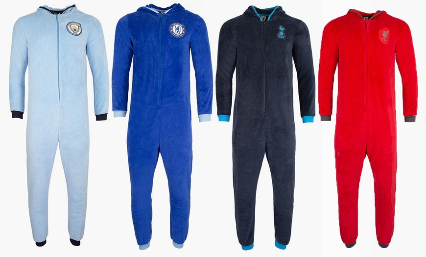 Image 1: Kid's Football Fleece Onesies