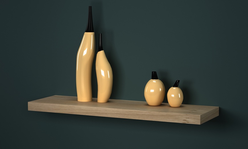 Image 17: Wooden Floating Wall Shelf