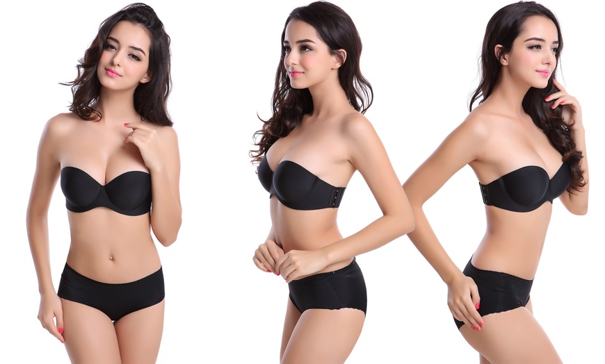 Image 2: Soutien gorge push-up sans bretelle spécial dos nu