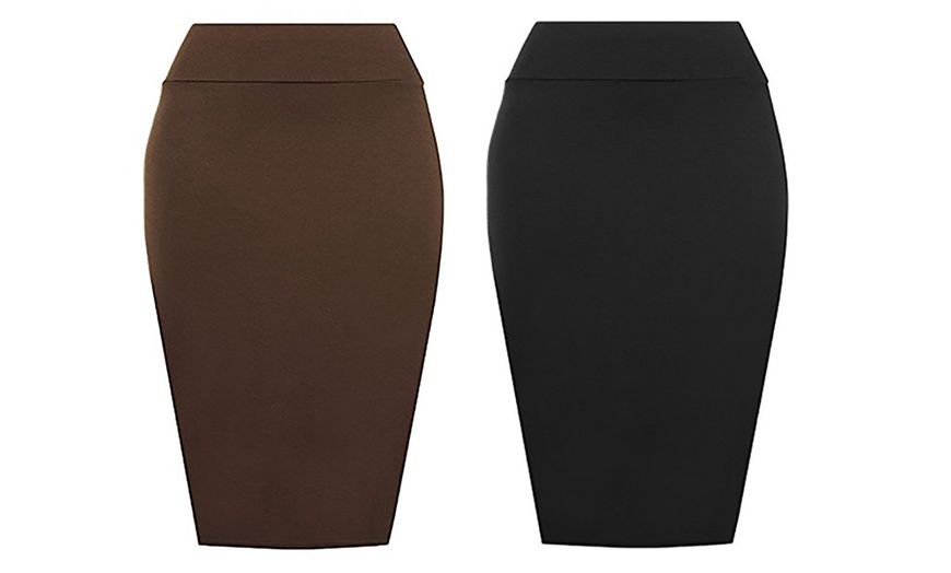 Image 11: Jersey Pencil Skirt