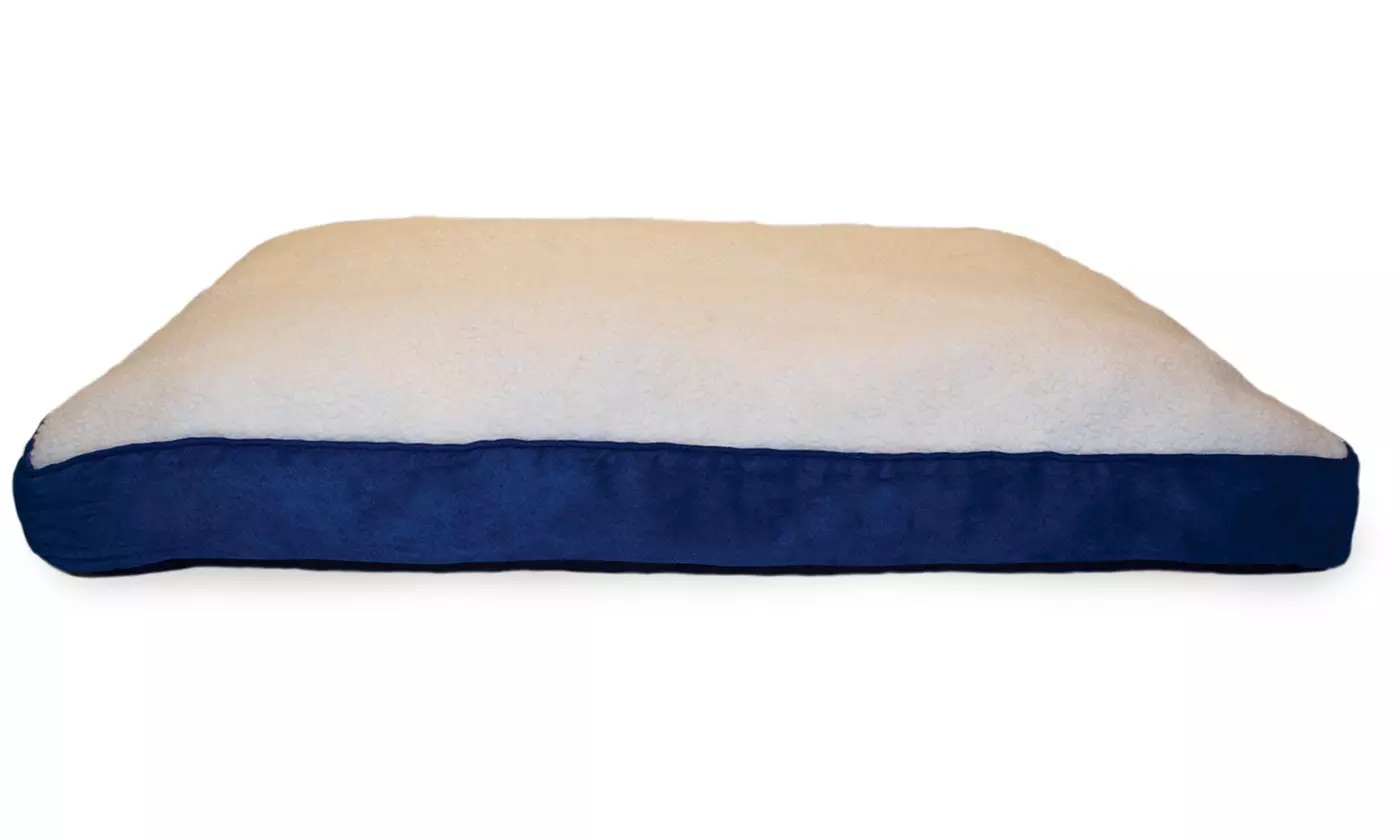Faux Sheepskin Fiber-Filled Pillow Pet Bed - Image 4