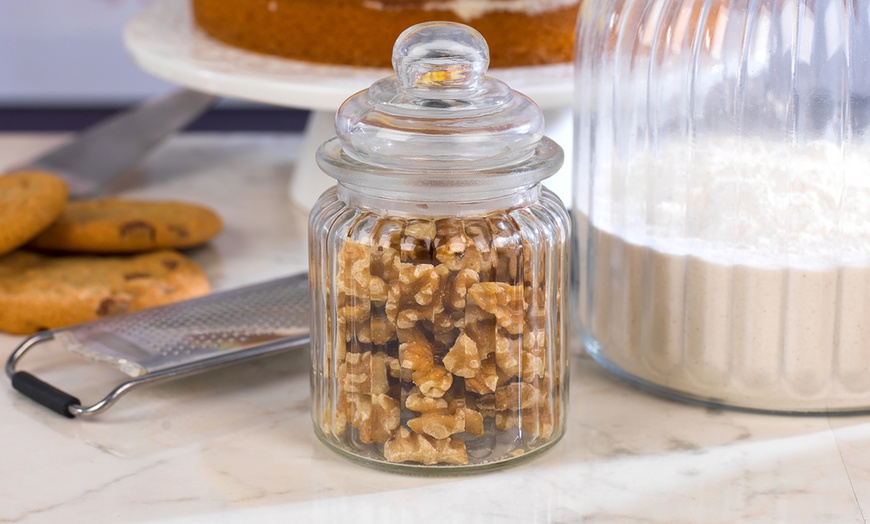 Image 25: Giles & Posner Ribbed Glass Jars