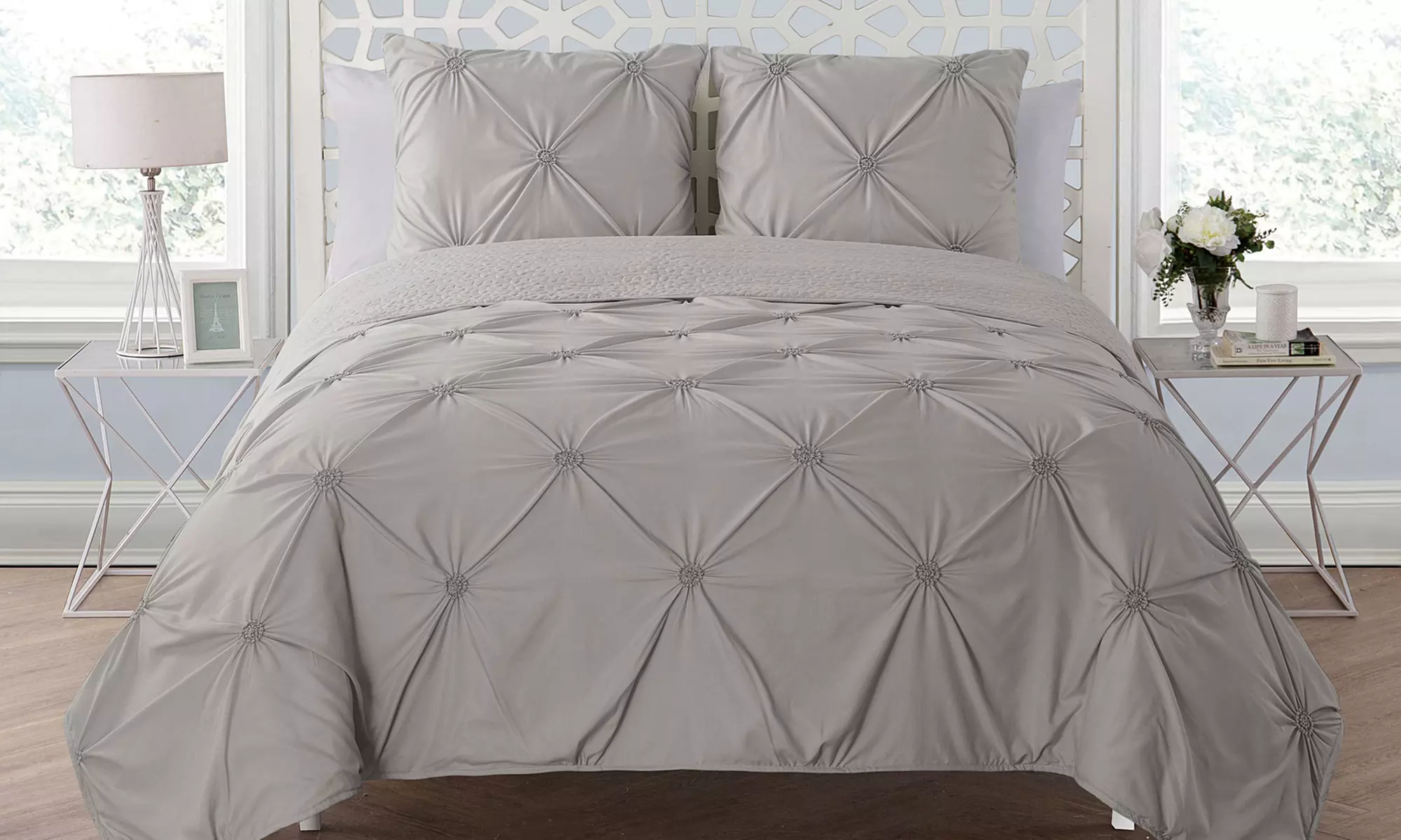 Reversible Pintuck Quilt Set (2- or 3-Piece) - Primary Image