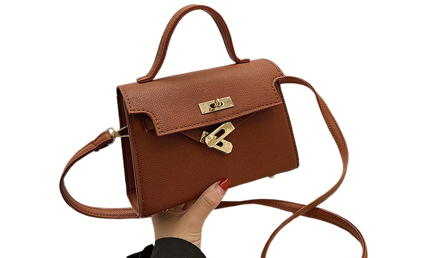 Image 13: Mini Birkin-Inspired Crossbody Bag