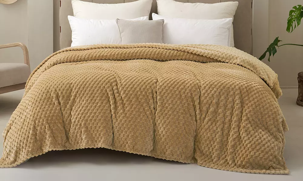 All-Season 300GSM Dot Pattern Soft Warm Fleece Blanket