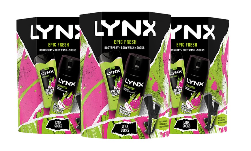 Image 4: Lynx Epic Fresh Body Wash and Body Spray Gift Set with a Pair of Socks