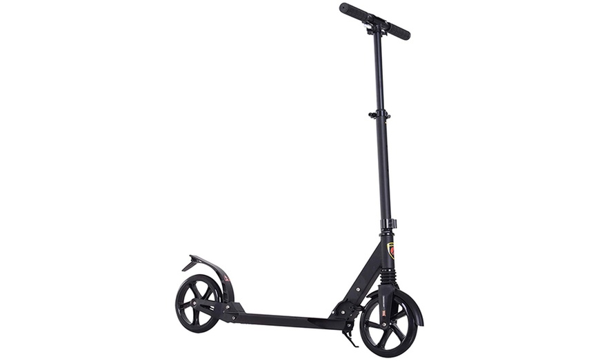 Image 3: HomCom Teens Height Adjustable and Foldable Scooter