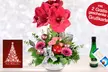Weihnachtlicher Blumenstrauß mit Lindt Schokolade, Piccolo & Grußkarte vom Blumenhaus Ehrend (bis zu 24% sparen) - Second Medium