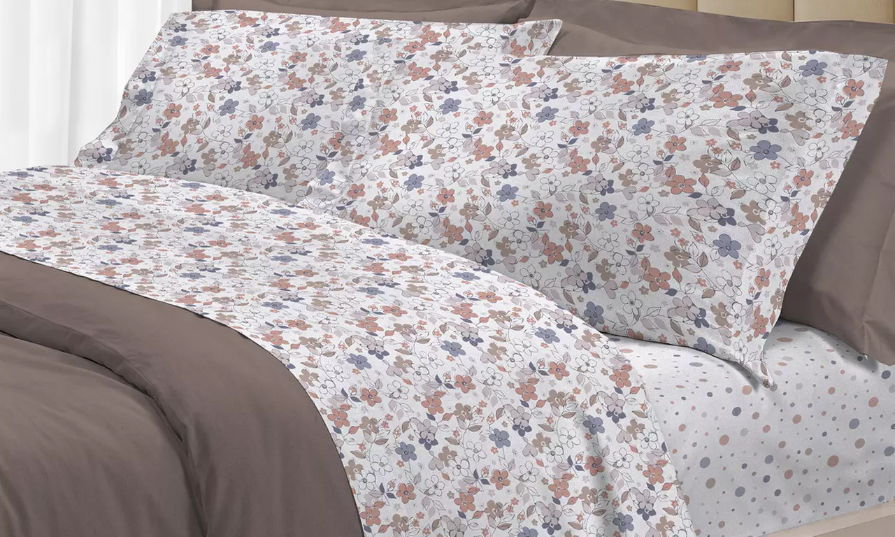 Completo di lenzuola in cotone Co. Ingros. Tex