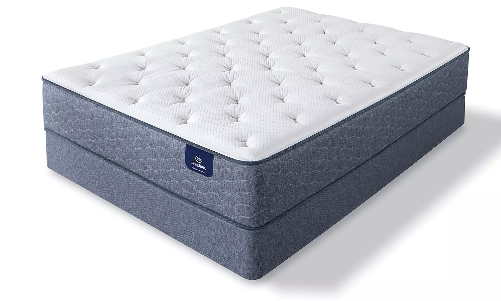 Serta SleepTrue 11.5" Alverson II Plush Innerspring Mattress and Box Spring. Free White Glove Delivery. - Second Medium