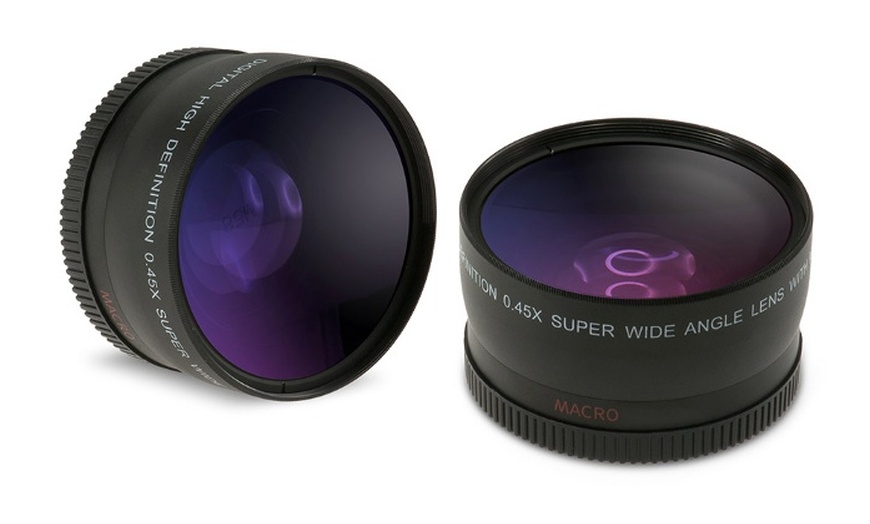 Image 2: Wide Angle & Macro DSLR Lens Set