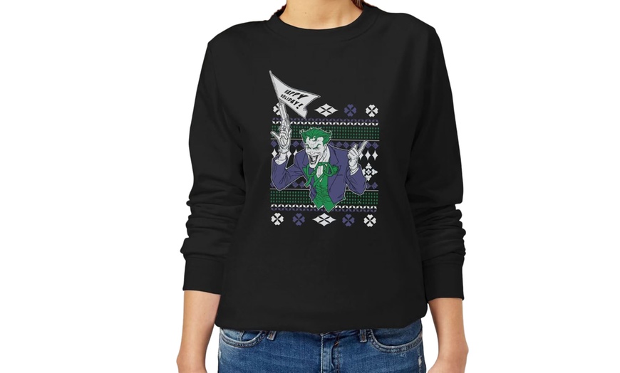 Image 1: Official Licensed Joker Women's Christmas Jumper