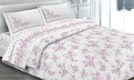 Copripiumino con 1 o 2 federe in cotone, Made in Italy e disponibile in varie fantasie e dimensioni