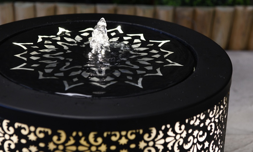 Image 7: Metal Marrakech or Mosaic Lantern Effect Water Feature