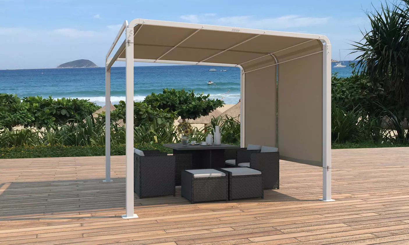 Pergola en aluminium Kolkata avec toit amovible - Primary Image